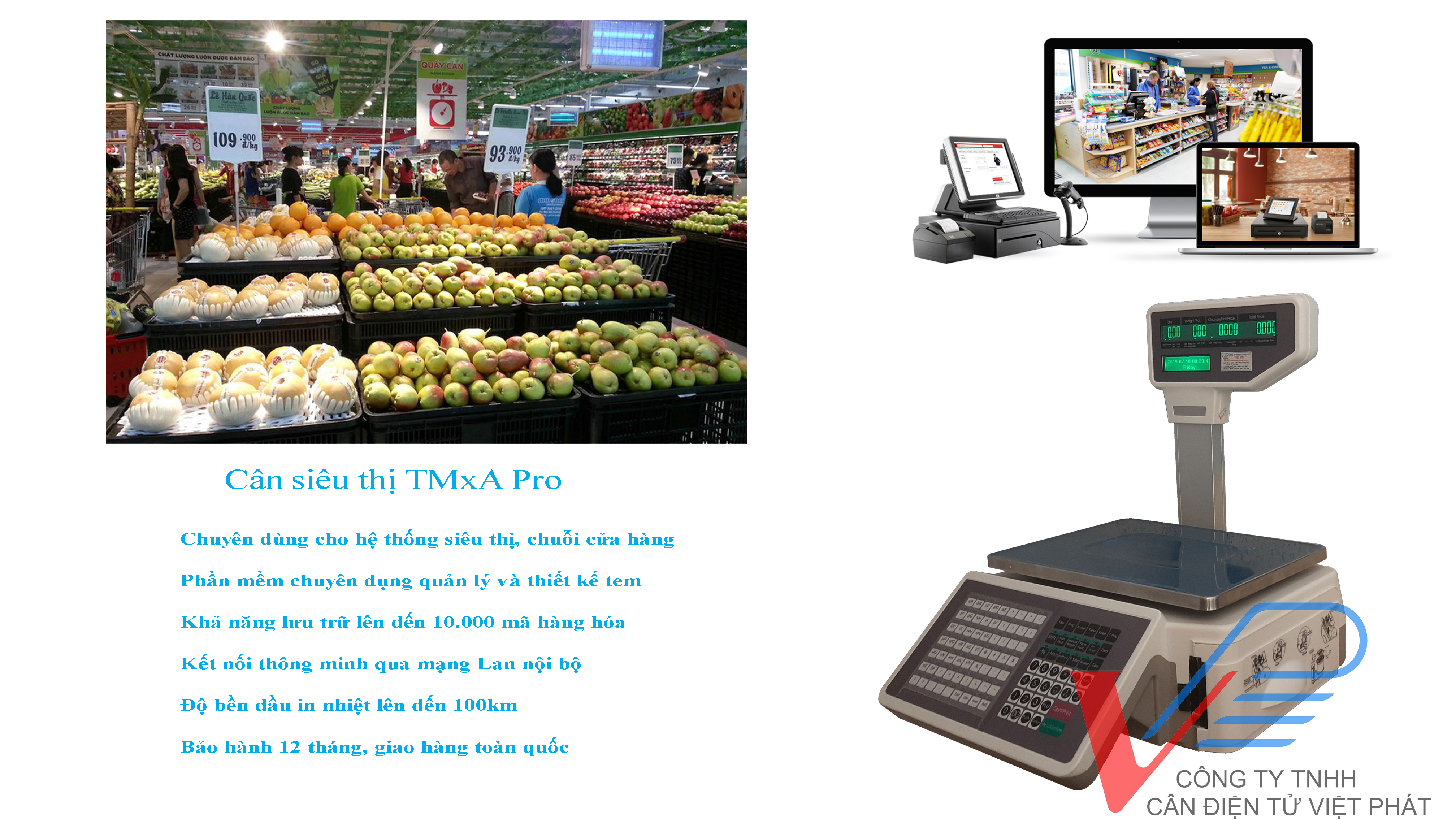 Mua cân siêu thị TMA xA Pro tại Bắc Ninh